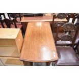 An early to mid 20th Century oak twist gateleg dining table