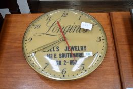 A vintage shop clock , Longines watches