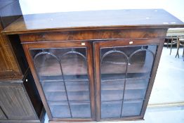 A mahogany display cabinet top, 19th Century and later