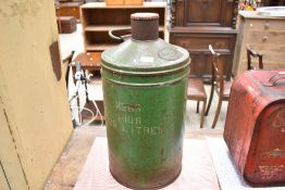 A vintage oil can , 25ltr, badged for Castrol