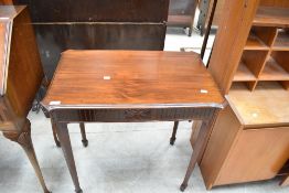 An early 20th Century mahogany side table