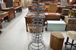 A vintage galvanised bottle drying rack, could be repurposed into many things