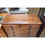 A 19th Century mahogany chest of two over three drawers