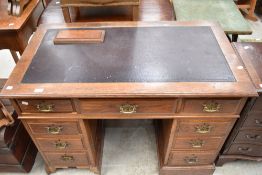 A Victorian oak desk