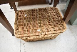 A traditional wicker hamper