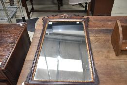 A 19th Century mahogany chippendale style wall mirror