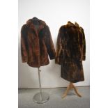 Two vintage 1940s/ 50s sheepskin coats.