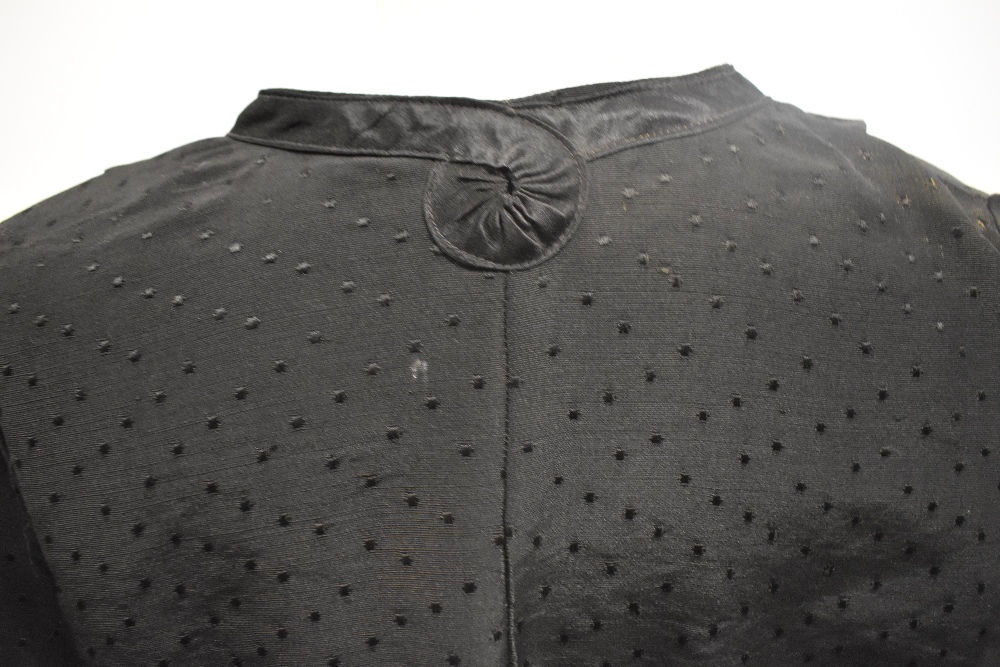 A Victorian bodice of textured grosgrain fabric, with unusual detailing to front and 3/4 sleeves, - Image 5 of 5