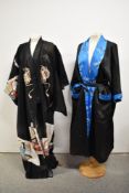 Two vintage kimono dressing gowns.
