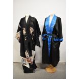Two vintage kimono dressing gowns.