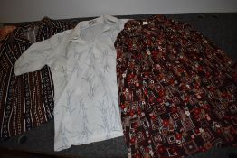 A mixed lot of ladies vintage blouses and tops, predominantly 1970s.