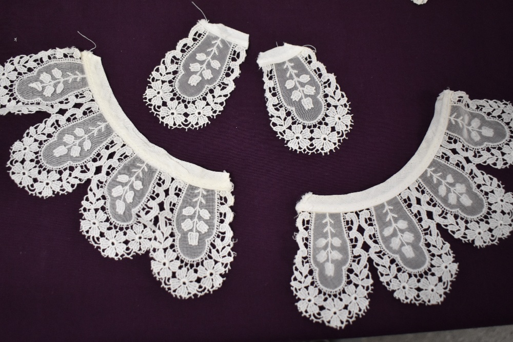 A selection of intricate antique and vintage lace collars and panels. - Image 3 of 7