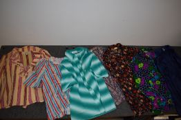 A mixed lot of ladies vintage blouses and tops, predominantly 1970s.