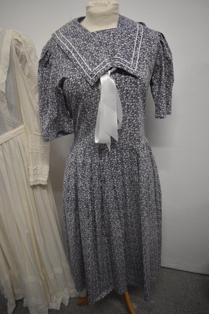 Three vintage Laura Ashley dresses including blue floral with sailor collar. - Image 2 of 6