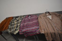 Three gents bright retro shirts and a Carlyle and Forge 70s/80s suede shirt.