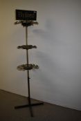 A vintage Byford advertising tie rack or display stand.