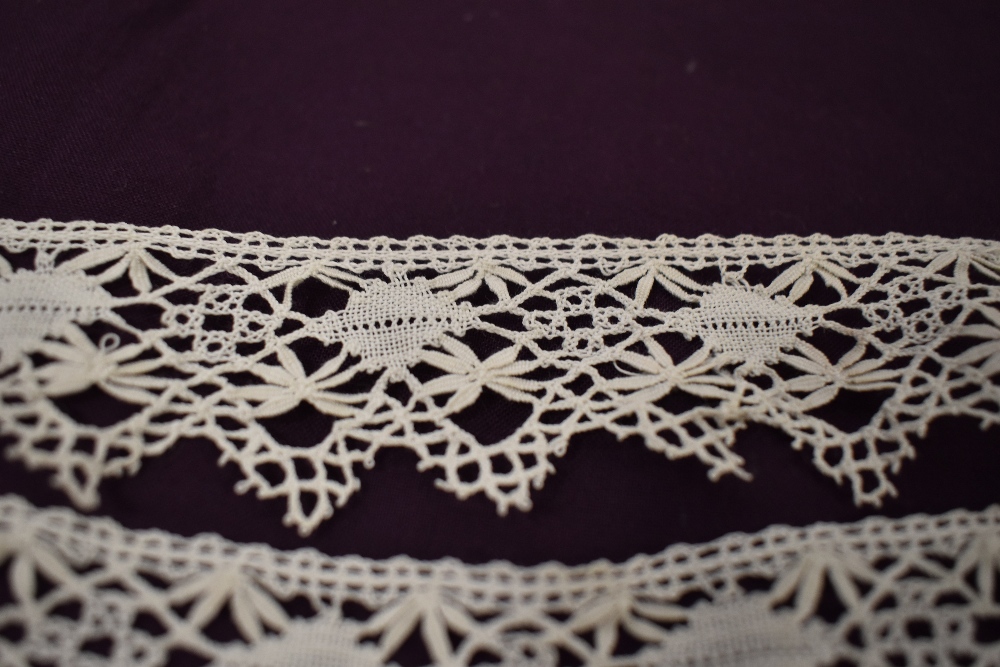 An assortment of antique lace and similar, including Victorian stoles. - Image 3 of 13
