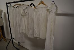 A selection of Victorian and Edwardian babies clothing.