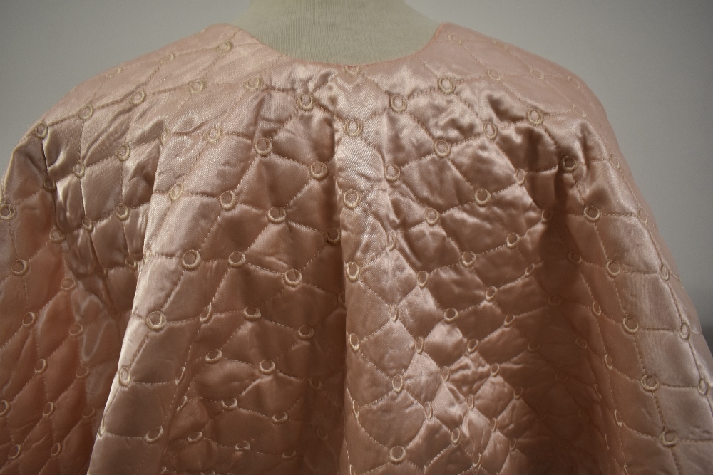 An opulent quilted Art Deco bead jacket in pale pink satin. - Image 4 of 6