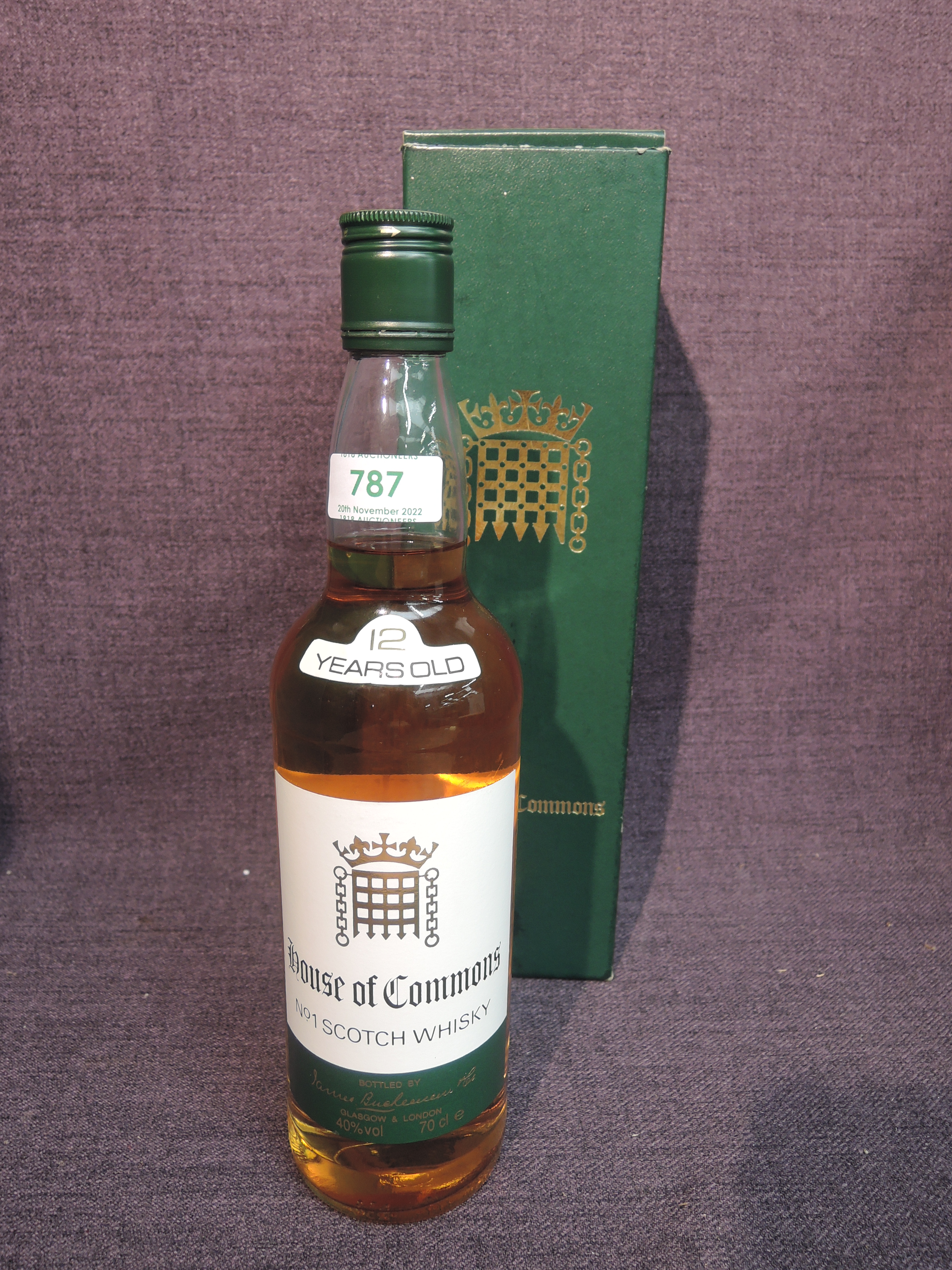A bottle of House of Commons 12 Year Old Blended No 1 Scotch Whisky, 40% vol, 70cl in card box