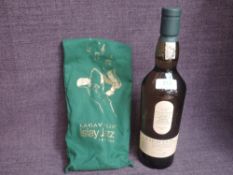 A bottle of Lagavulin Islay Single Malt Scotch Whisky, Islay Jazz Festival 2016, matured in Refill