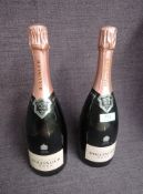 Two bottles of Bollinger Rose Brut Champagne both 12% vol, 75cl
