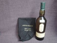 A bottle of Lagavulin 16 Year Old Islay Single Malt Scotch Whisky, Feis Ile 2017, Double Matured