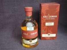 A bottle of Kilchoman 12 Year Old Islay Single Malt Scotch Whisky, Feis Isle 2020 Release, label