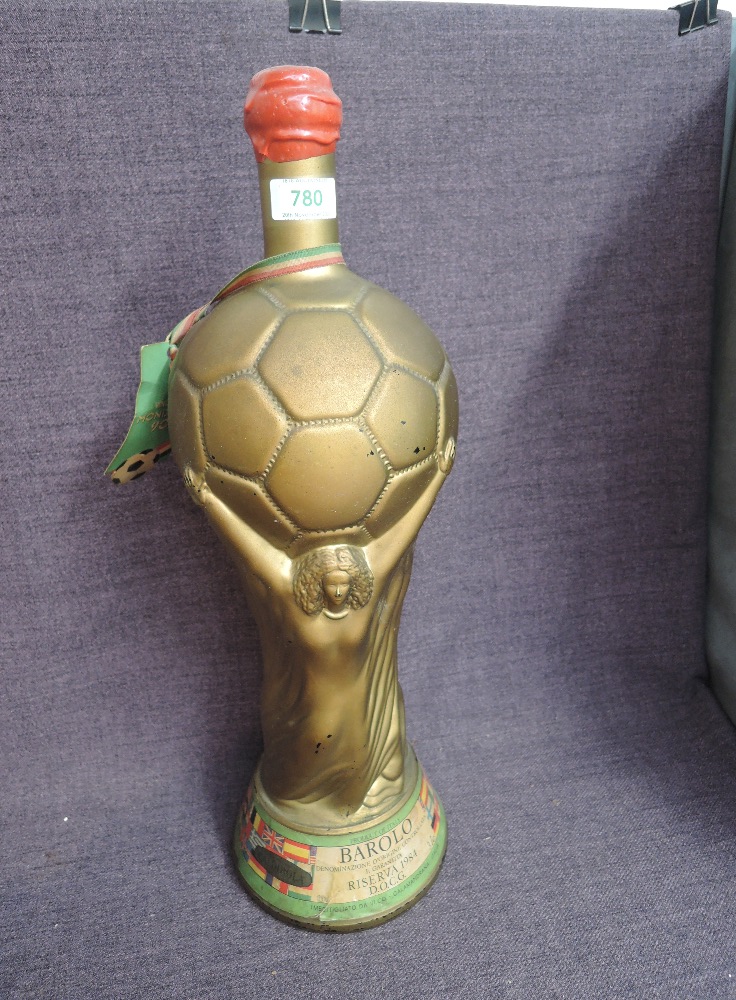A 3L replica of World Cup Trophy containing Barolo Wine Reserve 1984 D.O.C.G Italy, made for the