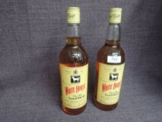 Two bottles of White Horse Blended Scotch Whisky, 1970's no 5277626, 70 proof, 26 2/3fl oz, screw