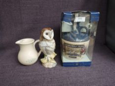 A ceramic flagon of Lambs Navy Rum, HMS Warrior 40% vol, 75cl in window display box along with a