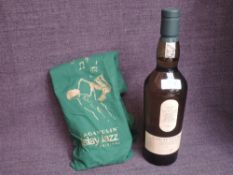 A bottle of Lagavulin Islay Single Malt Scotch Whisky, Islay Jazz Festival 2016, matured in Refill