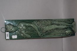 A Victorian tile depicting the Greek Fountain of Youth figure in Wedgwood or Minton style 40cm
