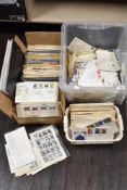 A large collection of loose and presentation pack philatelic stamps including approx 80 first day