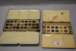 Two early 20th century Windsor and Newton artist water colour paint sets