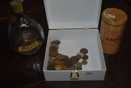 A selection of vintage collectable coins and currency