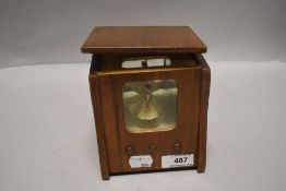 A 1950's kitsch style musical box in the form of a television set with dancing ballerina, in working