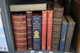 Antiquarian volumes including Cloister and the Hearth, Livingstone and Punch