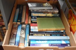 A selection of exploration and adventure books