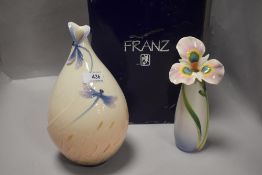 Two modern Franz porcelain vase including FZ02300 and XP1904 - with box