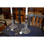 A pair of classical style table lamps