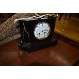 A Victorian marble mantel clock