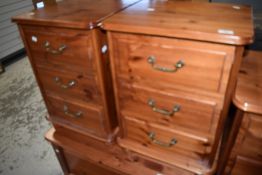 Two modern pine bedroom chests