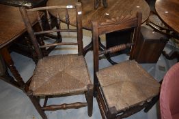 Two 19th Century country kitchen chairs