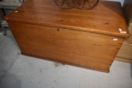 A Victorian stripped pine bedding box