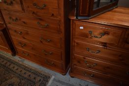 Two modern pine bedroom chests