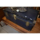 A vintage travel trunk