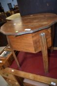 An early to mid 20th Century sewing table (no contents)
