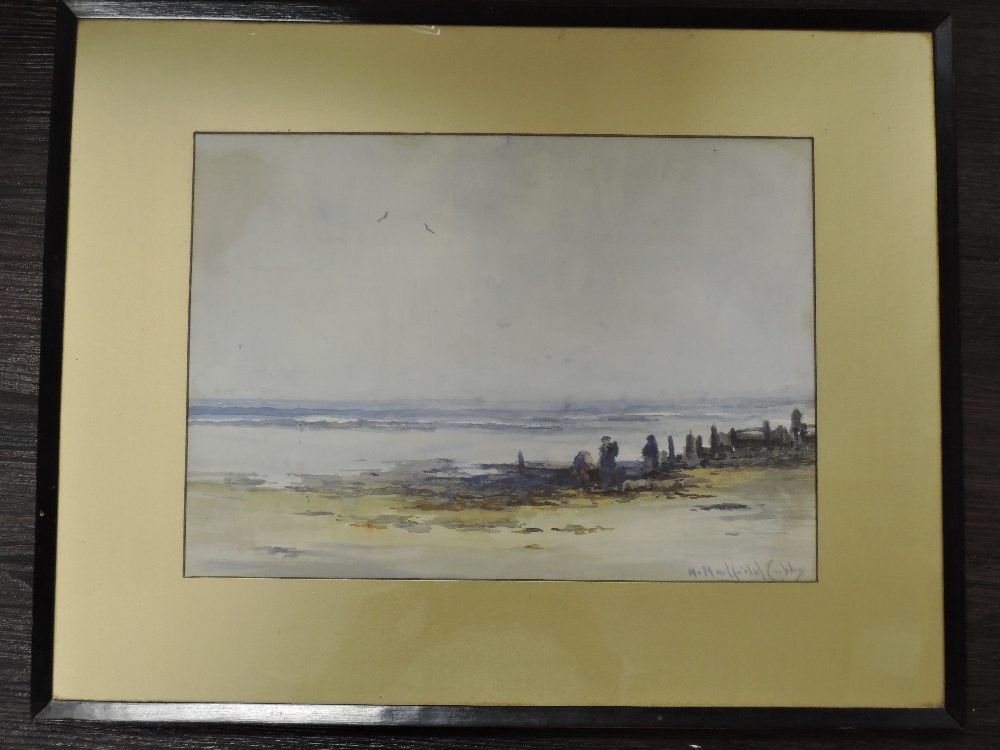 Henry Hadfield Cubley, (1858-1934), a watercolour, coastal view, signed, 27 x 37cm, mounted framed