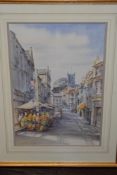 Mario Ottonello, (1929-2012), a watercolour, Summer Blooms Lancaster, signed and dated 1989, and